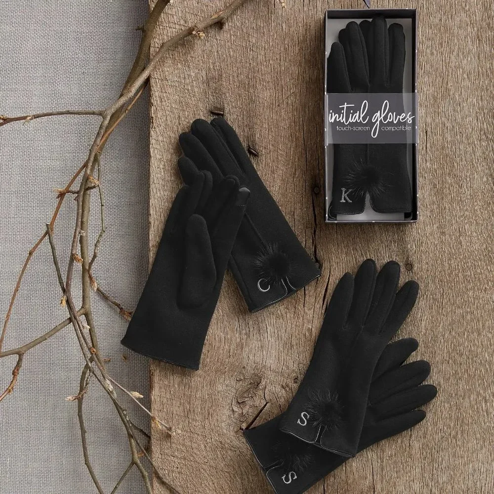 Mud Pie INITIAL KNIT GLOVES / H&N/NIB